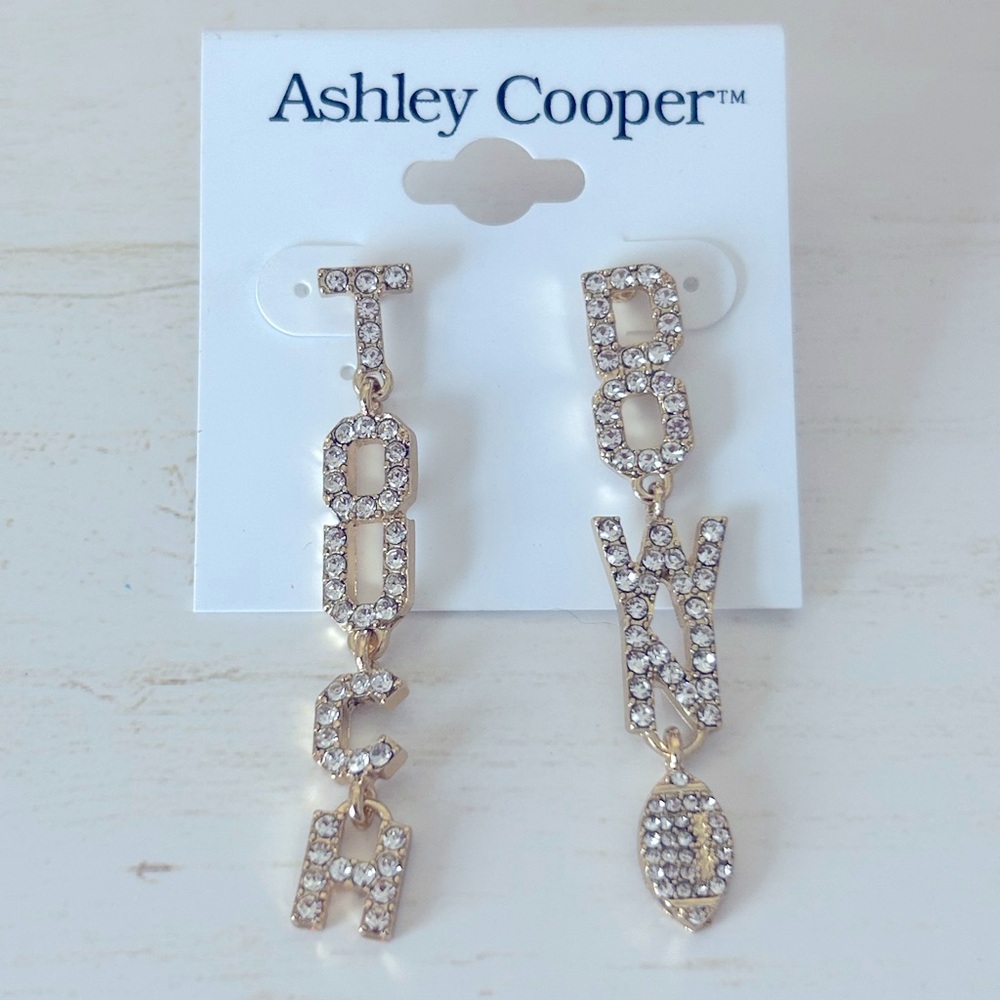 Ashley Cooper Football Touch Down Earrings
